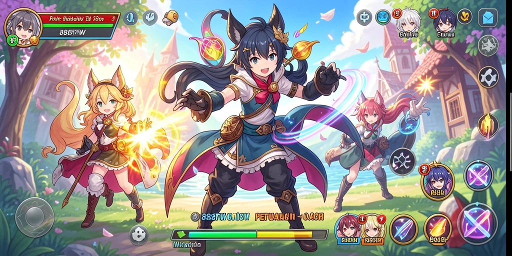 Tangkapan layar menunjukkan aksi seru dalam game Anime 888FW.