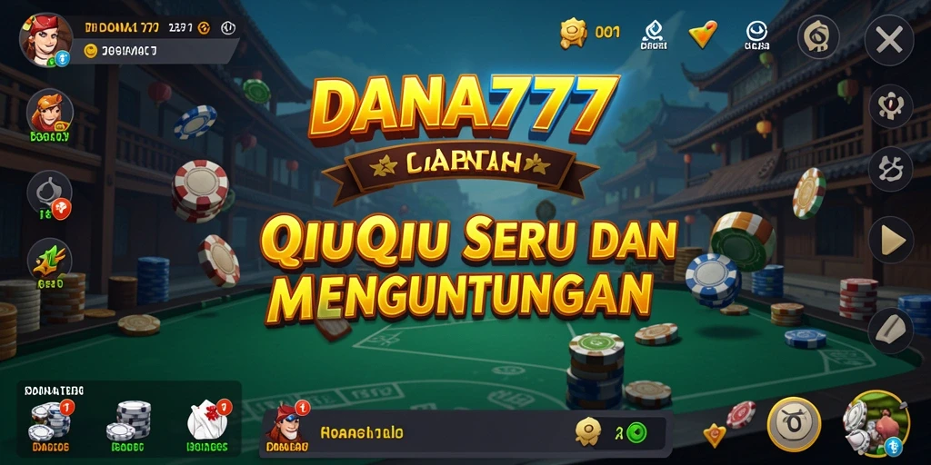 Screenshot gameplay DANA777 menunjukkan aksi seru permainan QiuQiu.