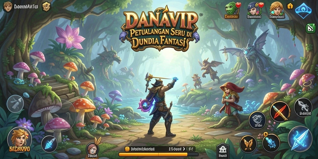 Tampilan seru gameplay <strong>DANAVIP</strong> dengan tantangan petualangan.