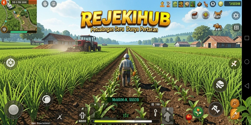 Tampilan menarik dari gameplay pertanian di REJEKIHUB.