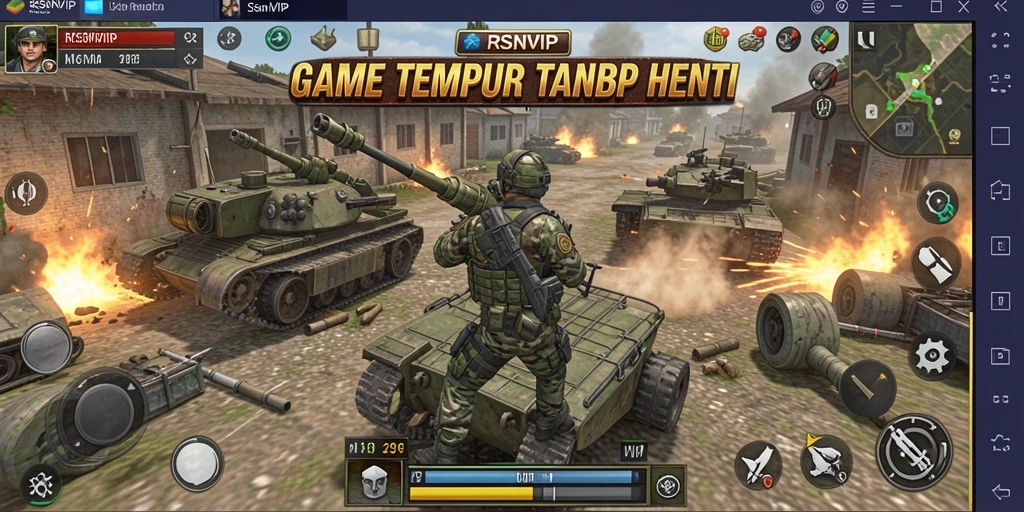 Tampilan keren dari gameplay RSNVIP saat pertempuran berlangsung.